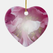 Roze Peony Flower Verloving Keramisch Ornament (Achterkant)