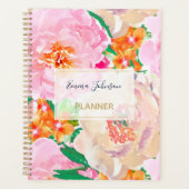 Roze Peony Flowers Hoesje-Mate iPhone Case Planner (Voorkant)