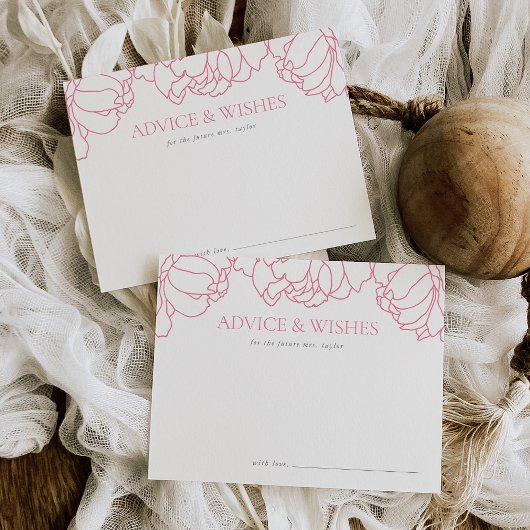 Roze | Peony Garden Vrijgezellenfeest Advies Kaart