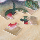  roze Peony Jigzaag Puzzle Legpuzzel (Zijkant)