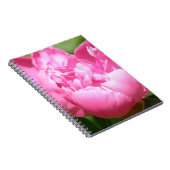 Roze Peony-laptop Notitieboek (Rechterzijde)