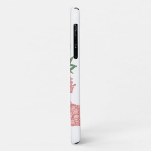 Roze Peony Moderne persoonlijke iPhone Case (Achterkant/links)