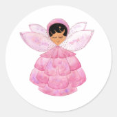 Roze Peony Pixie Sticker (Voorkant)