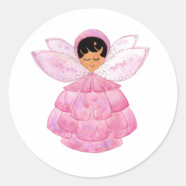 Roze Peony Pixie Sticker