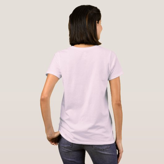  roze Peony T-shirt (Achterkant volledig)