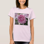  roze Peony T-shirt (Voorkant)