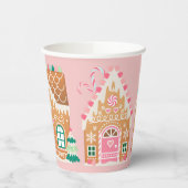 Roze peperkoek huis papieren bekers (Links)