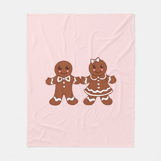 Roze peperkoek Jongen & Meisje Deken (Voorkant)