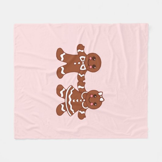 Roze peperkoek Jongen & Meisje Deken (Voorkant (Horizontaal))
