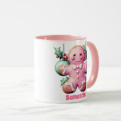Roze peperkoek Kerst Kinder Hot Chocolate Mok (Voorkant rechts)