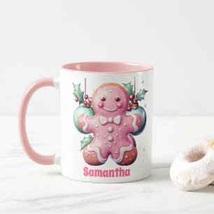 Roze peperkoek Kerst Kinder Hot Chocolate Mok