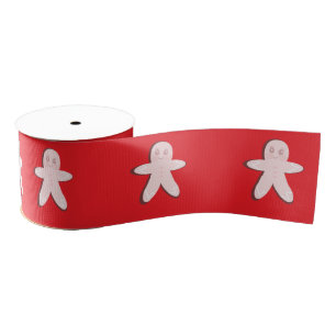 Roze peperkoek kerstboom grosgrain lint