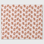 Roze peperkoek Kerstfeest Trendy Cadeaupapier (Vlak)