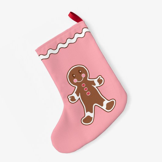 Roze peperkoek kleine kerstsok (Achterkant (Hangend))