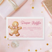 Roze peperkoek Man Baby shower Luier Raffle Informatiekaartje