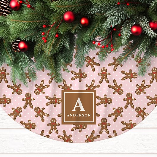 Roze peperkoek Man Monogram Kerstmis Kerstboom Rok