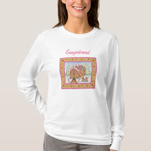 Roze peperkoekhuis shirt (Voorkant)