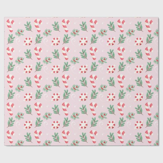 Roze pepermunt Bliss Cadeaupapier (Vlak)