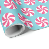 Roze Pepermunt Cadeaupapier (Rol Hoek)