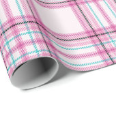 Roze pepermunt geplette inpakpapier roll (Rol Hoek)