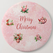Roze Pepermunt Kerst Thee Party Sneeuwvlok