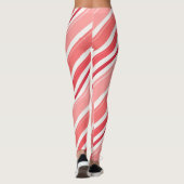 Roze pepermunt Snoep streep Leggings (Achterkant)