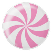 Roze Peppermint Snoep Knop Drager (Voorkant)