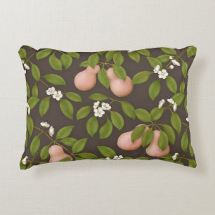 Roze peren (donkerbruin) accent kussen