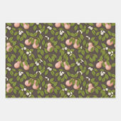 Roze peren (donkerbruin) inpakpapier vel (Voorkant 3)