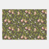 Roze peren (donkerbruin) inpakpapier vel (Voorkant)