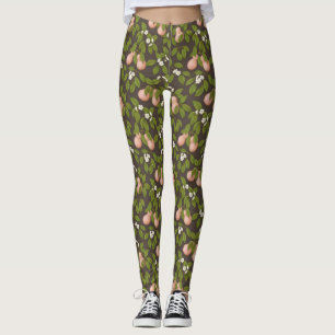 Roze peren (donkerbruin) leggings