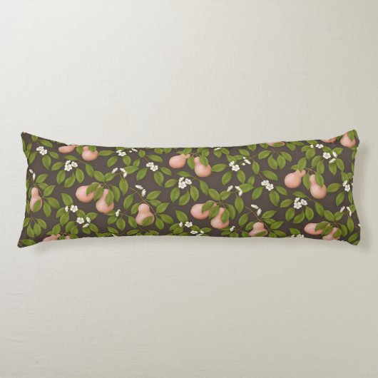 Roze peren (donkerbruin) lichaamskussen (Voorkant)