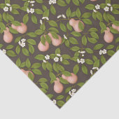 Roze peren (donkerbruin) tissuepapier (Detail)