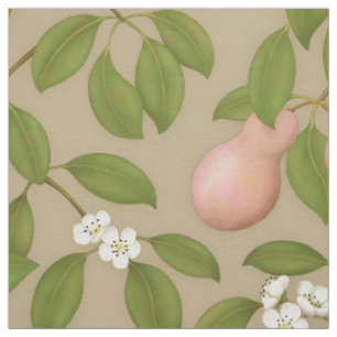 Roze peren op lichtbruin (op grote schaal) stof