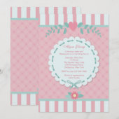 Roze Perfectie Baby shower Uitnodiging (Voorkant / Achterkant)