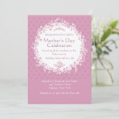 Roze Perfectie Moederdag Uitnodiging (Staand voorkant)