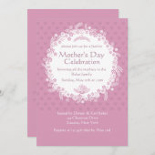 Roze Perfectie Moederdag Uitnodiging (Voorkant / Achterkant)