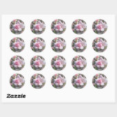 Roze perfectie ~ Sticker/ Envelope Sealer Ronde Sticker (Vel)