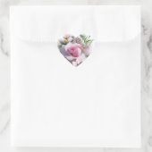 Roze perfectie ~ Sticker/envelopverzegeling Hart Sticker (Tas)
