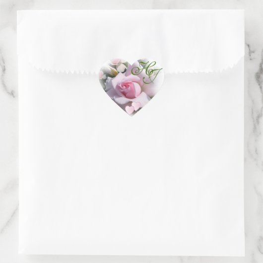 Roze perfectie ~ Sticker/envelopverzegeling Hart Sticker (Tas)