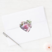 Roze perfectie ~ Sticker/envelopverzegeling Hart Sticker (Envelop)