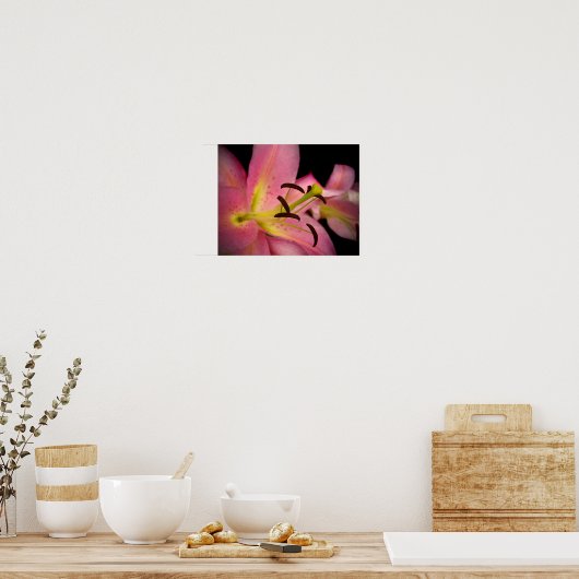 Roze Perfection Lily Poster (Keuken)