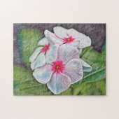 Roze Periwinkle Flower Art Puzzle Legpuzzel (Horizontaal)