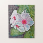 Roze Periwinkle Flower Art Puzzle Legpuzzel (Verticaal)