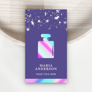 Roze Periwinkle Fragrance Gradient Perfume Fles Visitekaartje