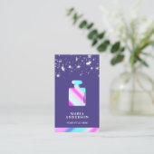 Roze Periwinkle Fragrance Gradient Perfume Fles Visitekaartje (Staand voorkant)