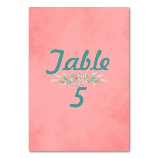 Roze perkament bloemenbruiloft kaart (Achterkant)