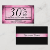 roze perkament coupon card (Voorkant / Achterkant)