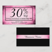 roze perkament coupon card (Voorkant / Achterkant)