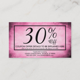roze perkament coupon card